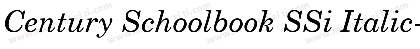 Century Schoolbook SSi Italic字体转换